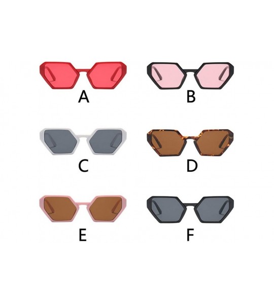 Oversized Women Vintage Irregular Shape Sunglasses Retro Eyewear Ladies Fashion Sunglasses - CD18TOT264R $18.92