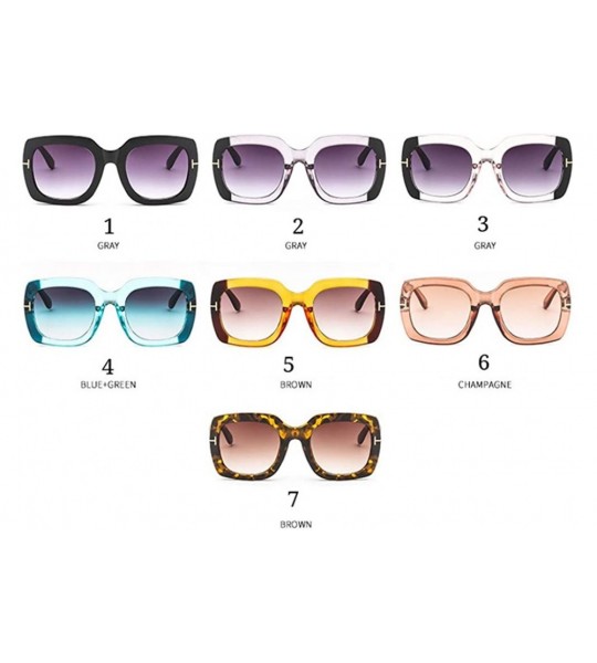 Goggle Vintage Square Sunglasses Women Goggles Mens Mirror Sun Glasses Female Fashion - 7 - CM18WXSD7ID $47.18