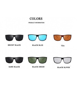 Square Men Polarized Sunglasses Fashion Square Sun Glasses For Male Vintage Eyewear Accessories Unisex - C1199O8K8NH $23.05