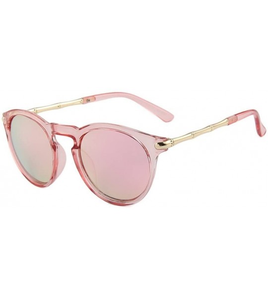 Sport Sunglasses for Women - UV400 Womens Round Cat Eye Sunglasses Protection Outdoor Sunglasses - Pink - CG18E4T590X $24.14