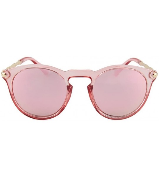 Sport Sunglasses for Women - UV400 Womens Round Cat Eye Sunglasses Protection Outdoor Sunglasses - Pink - CG18E4T590X $24.14