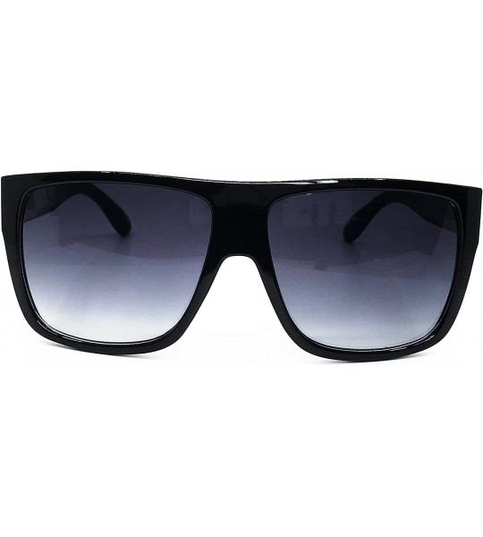 Oversized 92022 Premium Oversize XXL Women Men Retro Vintage Brand Designer Style Havana Sunglasses - Black - CI18DUD9TQZ $26.97