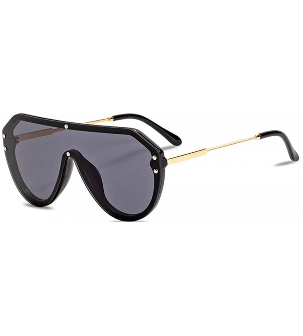 Aviator New sunglasses ladies fashion sunglasses one-piece lens sunglasses - A - CW18S02UR0M $76.04
