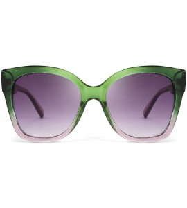 Square Retro Oversized Square Sunglasses Stylish Colorful Frame Chic Eyewear for Woman and Men B2597 - 06 Lady Green - CM190S...