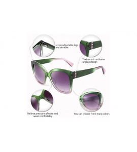 Square Retro Oversized Square Sunglasses Stylish Colorful Frame Chic Eyewear for Woman and Men B2597 - 06 Lady Green - CM190S...