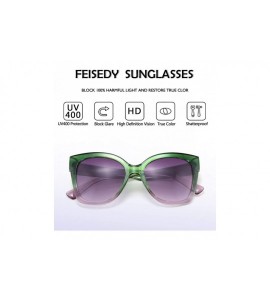 Square Retro Oversized Square Sunglasses Stylish Colorful Frame Chic Eyewear for Woman and Men B2597 - 06 Lady Green - CM190S...