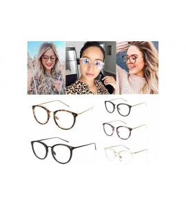 Round Unisex Retro Round Flat Mirror Light Blocking Glasses Computer Eyeglasses Fashion Flat Mirror (E) - E - CB196SEA0O4 $20.73