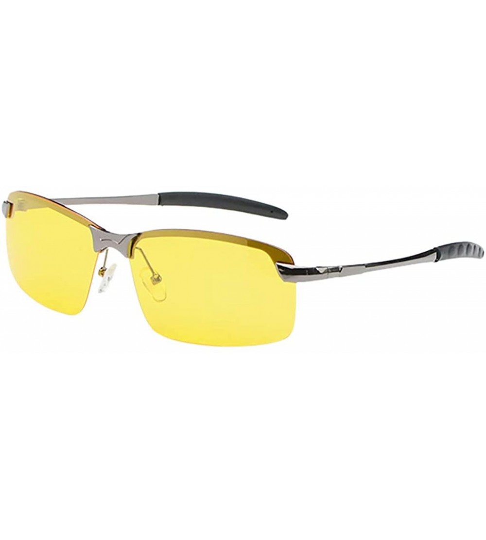 Round Night Vision Glasses Driving - Gray - CG18QHGN8XK $20.82
