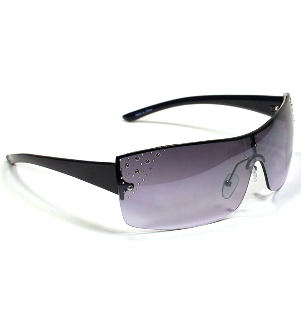 Shield Celebrity Women's Sunglasses 9418 - Blue - CO11ERZ9W8R $17.59