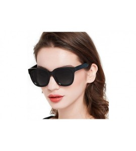 Oval Retro Polarized Sunglasses for Women Round Frame with 100% UVA/UVB Protection - CE18SKAA68C $28.36