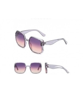 Butterfly Retro Oversized Big Squared Shape Sunglasses Vintage Style Thick-Rimmed Glasses - F - CH196SCH7TX $18.53