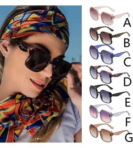 Butterfly Retro Oversized Big Squared Shape Sunglasses Vintage Style Thick-Rimmed Glasses - F - CH196SCH7TX $18.53