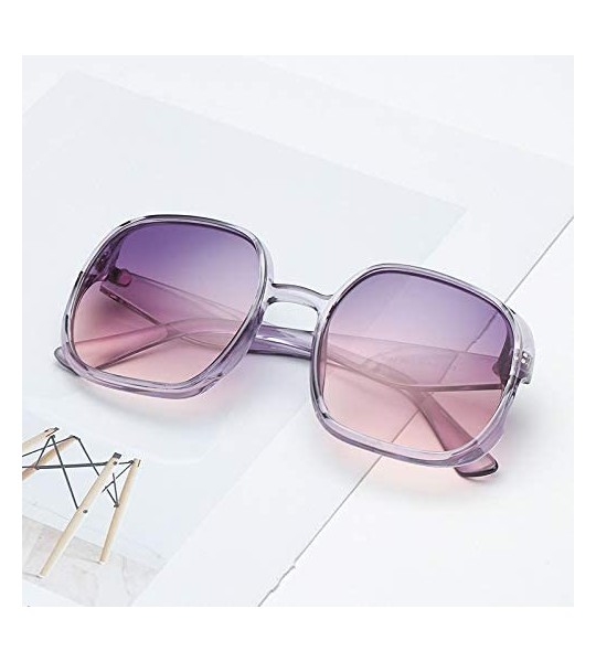 Butterfly Retro Oversized Big Squared Shape Sunglasses Vintage Style Thick-Rimmed Glasses - F - CH196SCH7TX $18.53