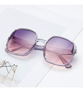 Butterfly Retro Oversized Big Squared Shape Sunglasses Vintage Style Thick-Rimmed Glasses - F - CH196SCH7TX $18.53