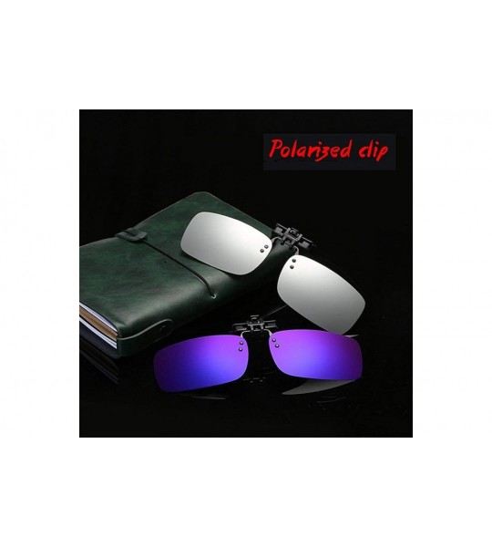 Sport Mens/Womens Clip-On Sunglasses Flip-Up Polarised Sun Lenses fit over Prescription Glasses/Readers/Outdoor Sports - CJ18...