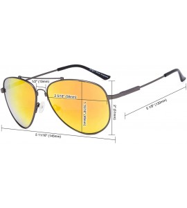 Aviator Bifocal Sunglasses - Polit Style Reading Sunglass with Memory Bridge and Arm - Gunmetal Frame Grey Lens - CF18EG64DSH...