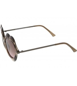 Oversized Oversize Transparent Lip Shape Frame Metal Temples Gradient Lens Novelty Sunglasses 63mm - CI12O5XICN9 $20.27