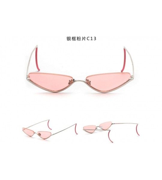 Rimless Glasses Hipster Sunglasses Concave - Figure 3 - C918X5ZRD9C $33.89