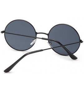 Round New Fashion Candy Vintage Round Mirror Sunglasses Women Luxury Brand Original Design Black Sun Glasses Female - C4198G5...