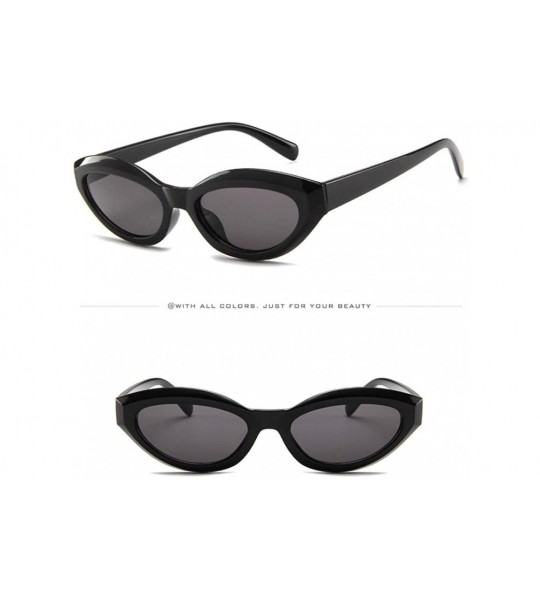 Oval Women Men Vintage Retro Glasses-Unisex Oval Frame Sunglasses Eyewear - E - C218Q4TKKK8 $18.22