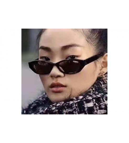 Oval Women Men Vintage Retro Glasses-Unisex Oval Frame Sunglasses Eyewear - E - C218Q4TKKK8 $18.22