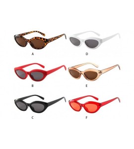 Oval Women Men Vintage Retro Glasses-Unisex Oval Frame Sunglasses Eyewear - E - C218Q4TKKK8 $18.22