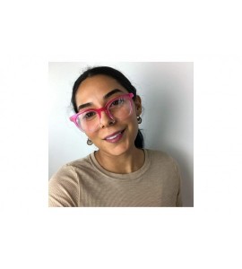 Square Semi Oversized Reading Readers Strength - Acrylic Pink - CZ196MUNCQT $29.92