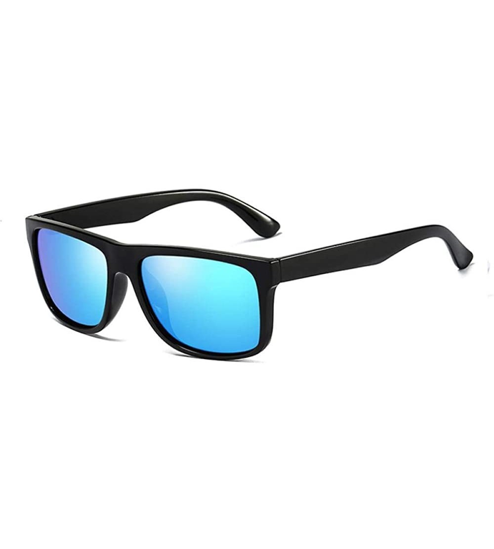 Aviator New Fashion Polarized Sunglasses For Men Women Vintage Style C2MatteBlack Grey - C5brightblackiceblue - C918YZUYUEL $...