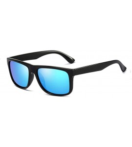 Aviator New Fashion Polarized Sunglasses For Men Women Vintage Style C2MatteBlack Grey - C5brightblackiceblue - C918YZUYUEL $...