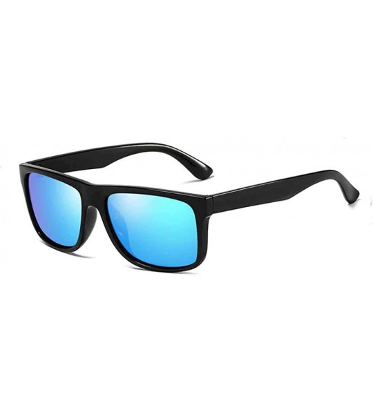 Aviator New Fashion Polarized Sunglasses For Men Women Vintage Style C2MatteBlack Grey - C5brightblackiceblue - C918YZUYUEL $...