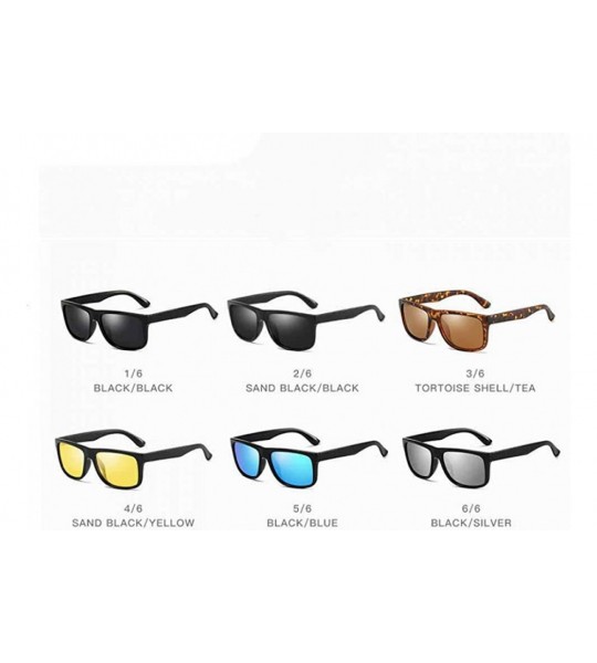 Aviator New Fashion Polarized Sunglasses For Men Women Vintage Style C2MatteBlack Grey - C5brightblackiceblue - C918YZUYUEL $...