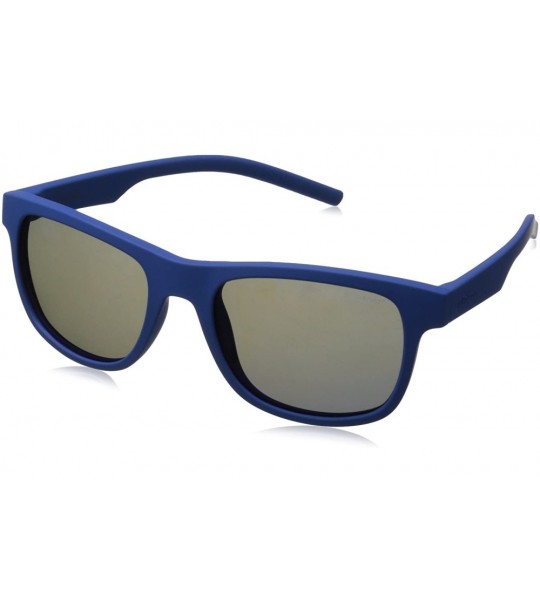 Square unisex-adult Pld6015/S Square Sunglasses - Blue - CC12EZASD91 $96.99