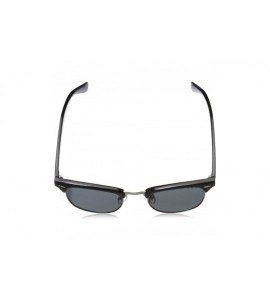 Sport Half Frame Semi-Rimless Horn Rimmed Sunglasses - Polarized - Black-silver / Smoke - CY11VTKPG0B $19.93