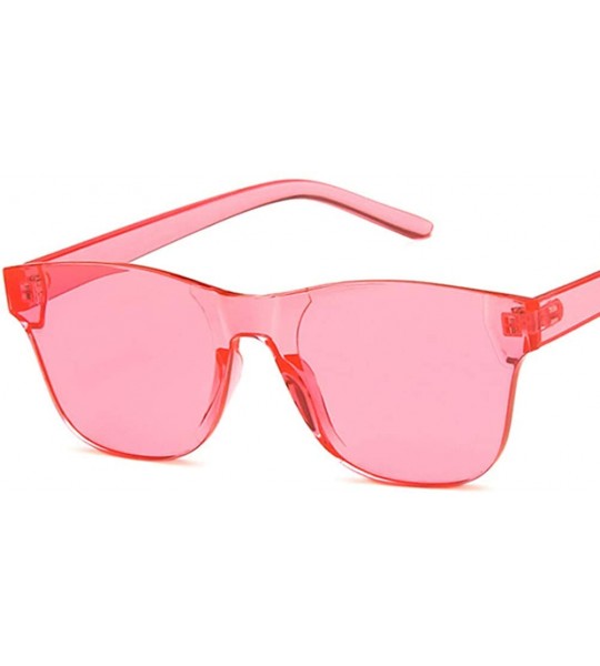 Oval Unisex Sunglasses Retro Red Drive Holiday Oval Non-Polarized UV400 - Pink - CL18RLTZDSI $18.45