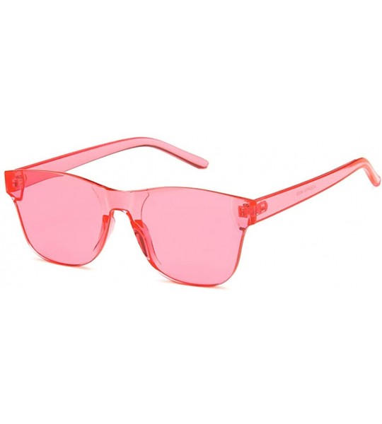 Oval Unisex Sunglasses Retro Red Drive Holiday Oval Non-Polarized UV400 - Pink - CL18RLTZDSI $18.45