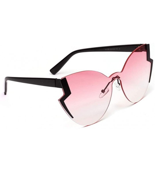 Goggle Women Fashion Sunglasses Irregular Frame Retro Eyewear Lightning Shape Sunglasses - A - C218TQWSHWA $19.36