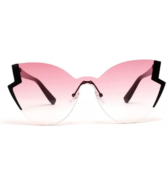 Goggle Women Fashion Sunglasses Irregular Frame Retro Eyewear Lightning Shape Sunglasses - A - C218TQWSHWA $19.36