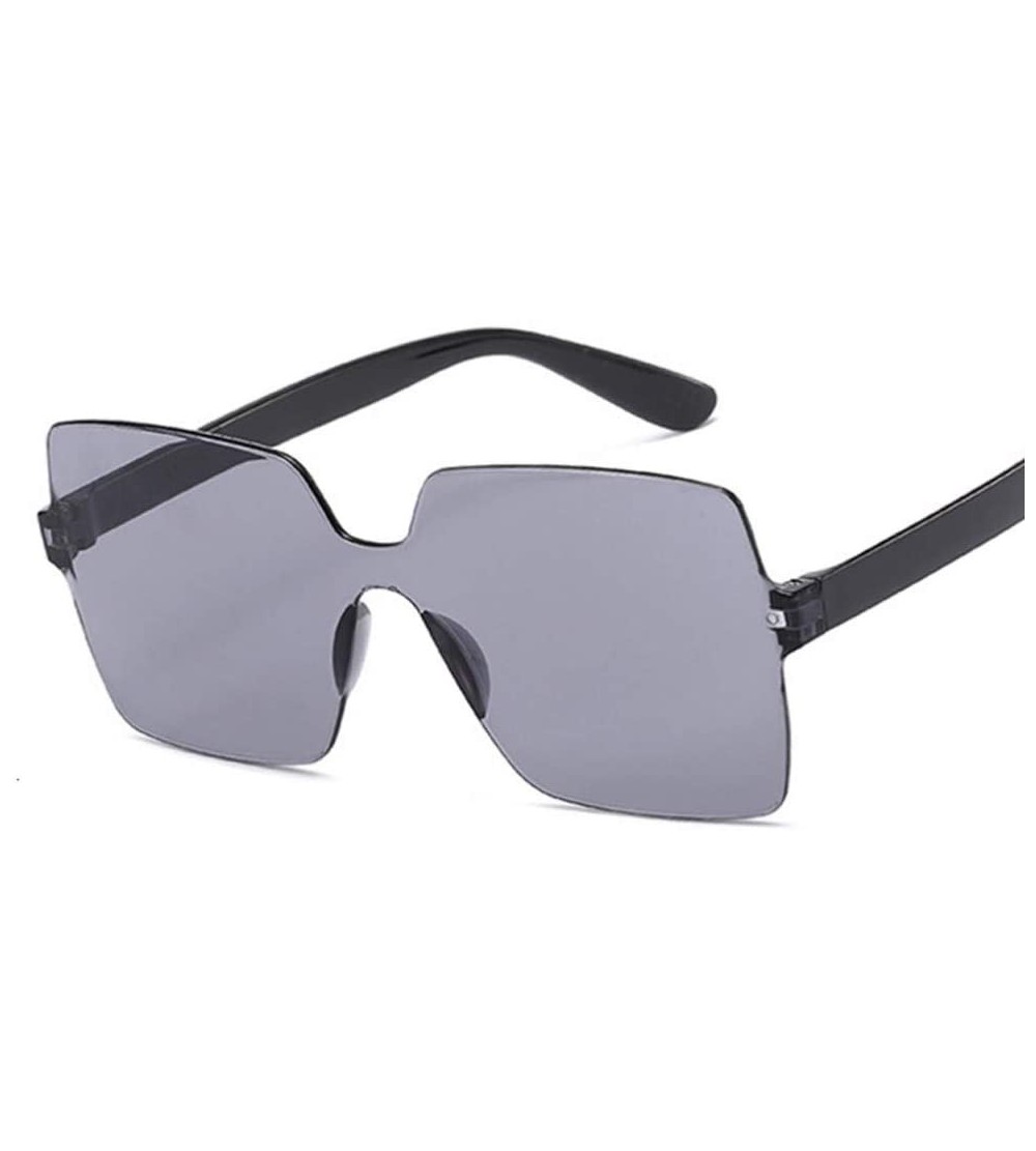Square Sunglasses Ladies Square Sunglasses Women UV400 Suitable for Parties - Shopping - Shopping Easy to Carry - Gray - CW19...