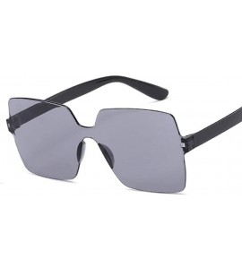 Square Sunglasses Ladies Square Sunglasses Women UV400 Suitable for Parties - Shopping - Shopping Easy to Carry - Gray - CW19...