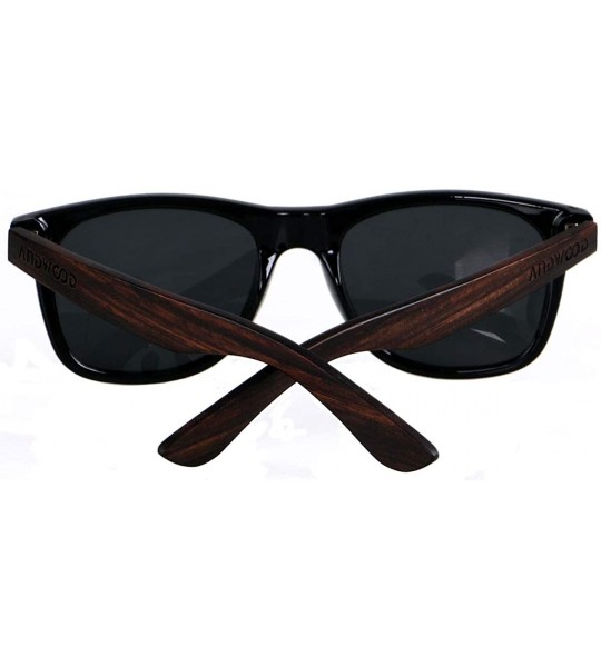 Oversized Wood Sunglasses Polarized for Men Women Uv Protection Wooden Bamboo Frame Mirrored Sun Glasses SERRA - CI18IGRMREE ...