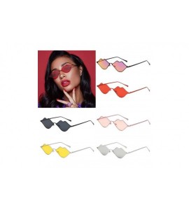 Oversized Sunglasses Women Sexy Mouth Sun Glasses Clear Color Metal Frame Eyewear Party Ladies - 6 - C918W0EOIQ5 $21.10