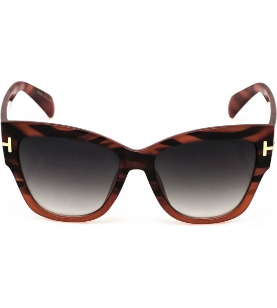 Oversized Cat Eye Anoushka Oversized Womens Sunglasses Retro Vintage Thick Frame - Havana - CQ17AZW2TRZ $20.82