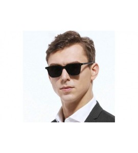 Rectangular Mens Sunglasses Vintage Suqare Leopard Sunglass Small Rivet Sun Glasses Woman - Transparent - CH194OQZ365 $44.81