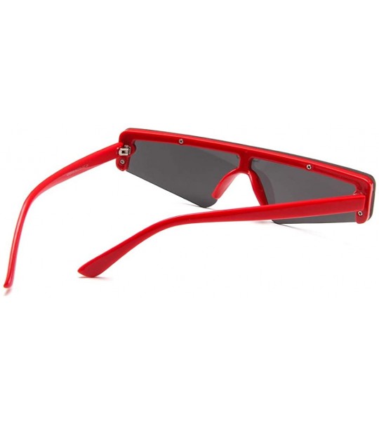 Round Sunglasses Square Small Frame Sunglasses Polarized Sunglasses for Men Unisex - Red - CZ18SYKHEW7 $18.10