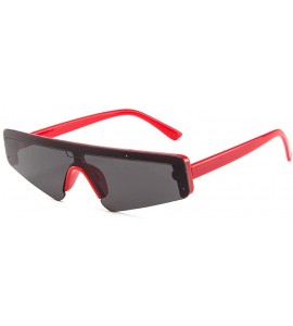 Round Sunglasses Square Small Frame Sunglasses Polarized Sunglasses for Men Unisex - Red - CZ18SYKHEW7 $18.10