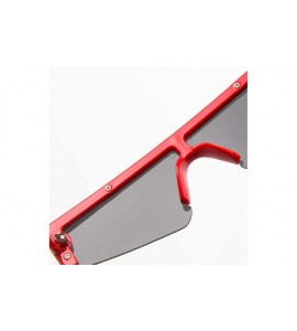 Round Sunglasses Square Small Frame Sunglasses Polarized Sunglasses for Men Unisex - Red - CZ18SYKHEW7 $18.10