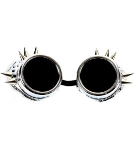 Aviator Silver Cone Spike Goggles Sunglasses Cosplay Aviator Steampunk Gothic Burning Man - CO1281BYFE3 $28.47