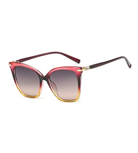 Square 2020 New Women Square Cat Sunglasses Fashion Brand Designer Red Shades Square Sun Glasses Men Vintage UV400 - CZ194TGD...