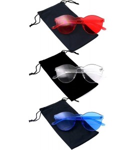 Rimless Bundle Of Sunglasses In Bundles 3 Pairs Of Rimless Mens Womens Sun Glasses EE03 - CW18NEMN0KD $41.57