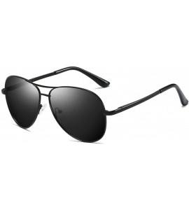 Semi-rimless Polarized Sunglasses Men Polarized Sunglasses for Driving Eyeglasses for Famale Black Gold Frame - CS194OII2T4 $...